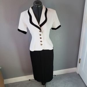 Ladies vintage 2 piece shirt + skirt outfit set
